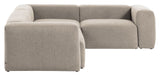 Block 3-pers. Corner sofa Beige Chenille, 290x230