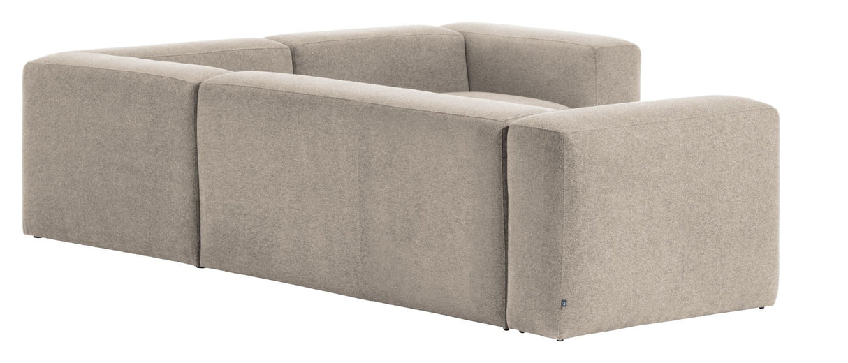 Block 3-pers. Corner sofa Beige Chenille, 290x230