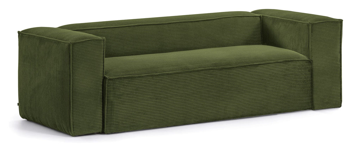 Block 3-seater sofa - Green velvet