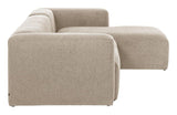 Block 3-seater sofa w. right chaise longue - Beige