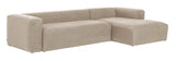 Block 3-pers. Sofa with right-facing Chaise Beige