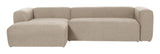 Block 3-seater sofa with left chaise longue - Beige