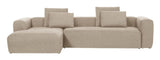 Block 3-pers. Sofa with left-facing Chaise Beige