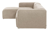 Block 3-pers. Sofa with left-facing Chaise Beige