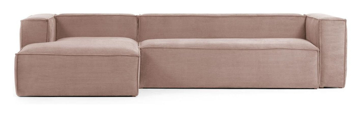 Block 3-pers. Sofa with left-facing chaise Rosa Velvet