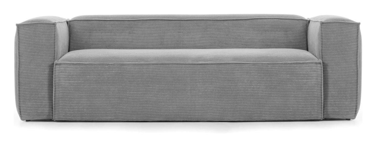 Block 3-seater sofa - Dark gray velvet