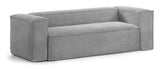 Block 3-seater sofa - Dark gray velvet