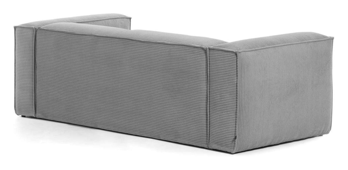 Block 3-seater sofa - Dark gray velvet