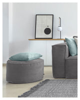 Block 3-seater sofa - Dark gray velvet