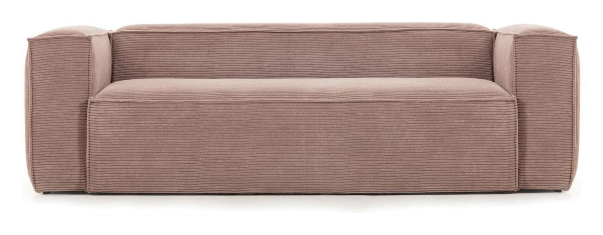 Block 3-seater sofa - Pink velvet