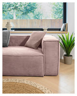 Block 3-seater sofa - Pink velvet