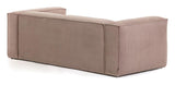 Block 3-seater sofa - Pink velvet