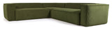 Block 4-pers. Corner sofa, 290x290, Green velvet