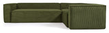 Block 4-pers. Corner sofa, 320x230, Green velvet