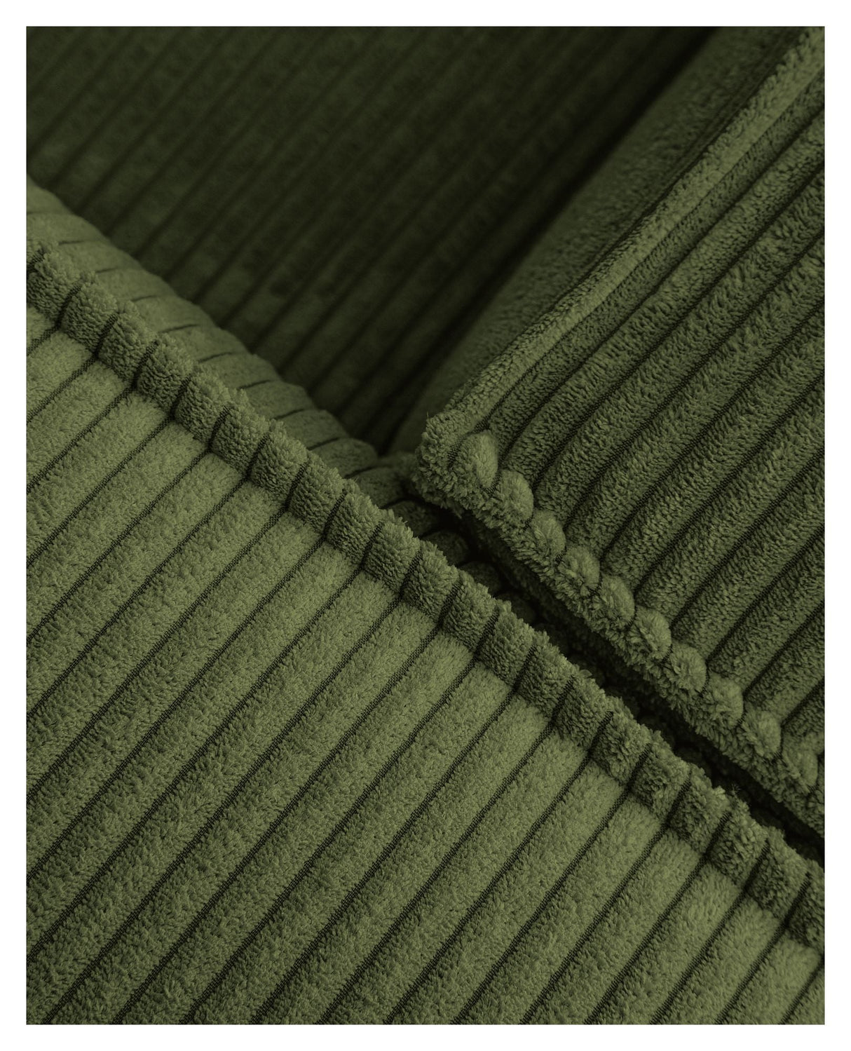 Block 5-pers. Corner sofa, 320x290, Green velvet