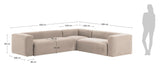 Block 5-pers. Corner sofa Beige