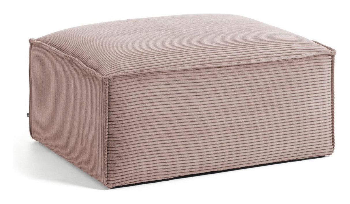 Block Pouf Pink Velvet