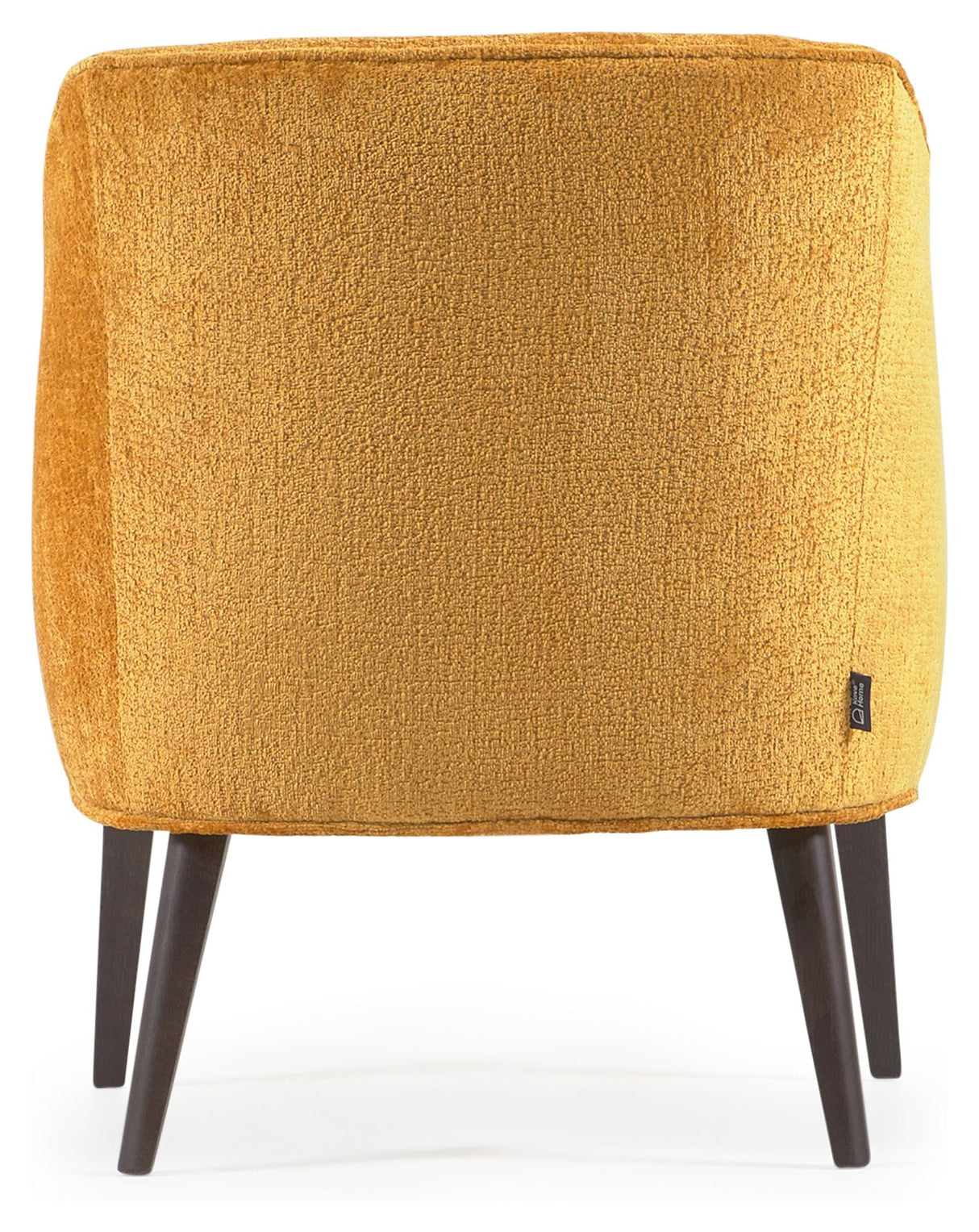 Bobly Lounge Chair, Yellow Chenille/Wooden Leg Wenge Finish