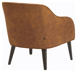 Bobly Lounge Chair - Light Brown Leatherette