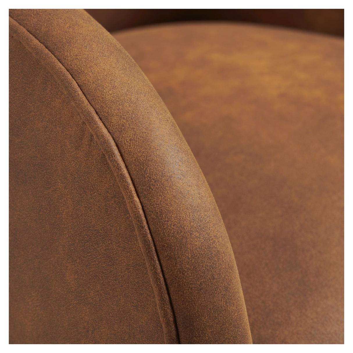 Bobly Lounge Chair - Light Brown Leatherette