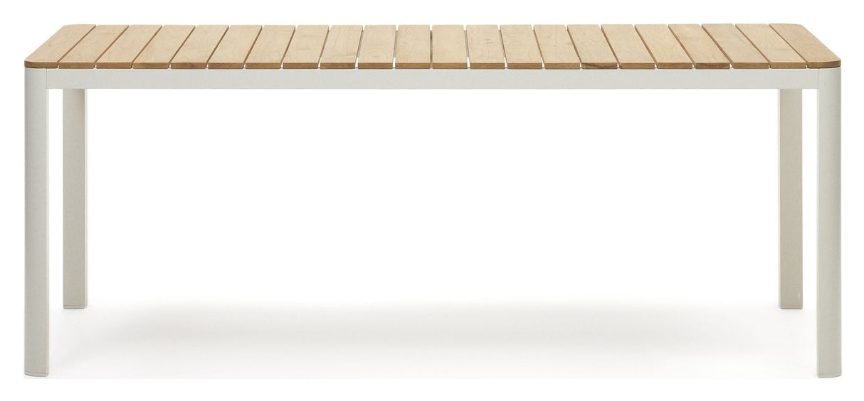 Bona Garden Table, White teak, 163x73