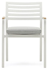 Bona Garden Chair, White Fabric