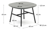 Bramant Side Table, Black, 60x60