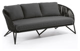 Branzie 3-pers. Lounge bed, Black