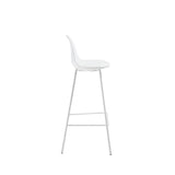 Brighter Bar stool with imitation leather H: 65 cm, White