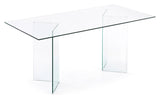 Burano Dining Table, Transparent, 180x90