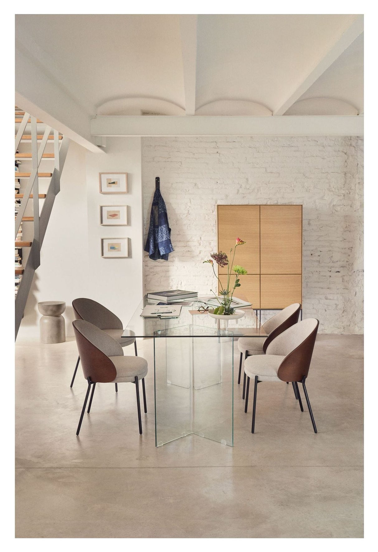 Burano Dining Table, Transparent, 180x90