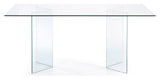 Burano Dining Table, Transparent, 180x90