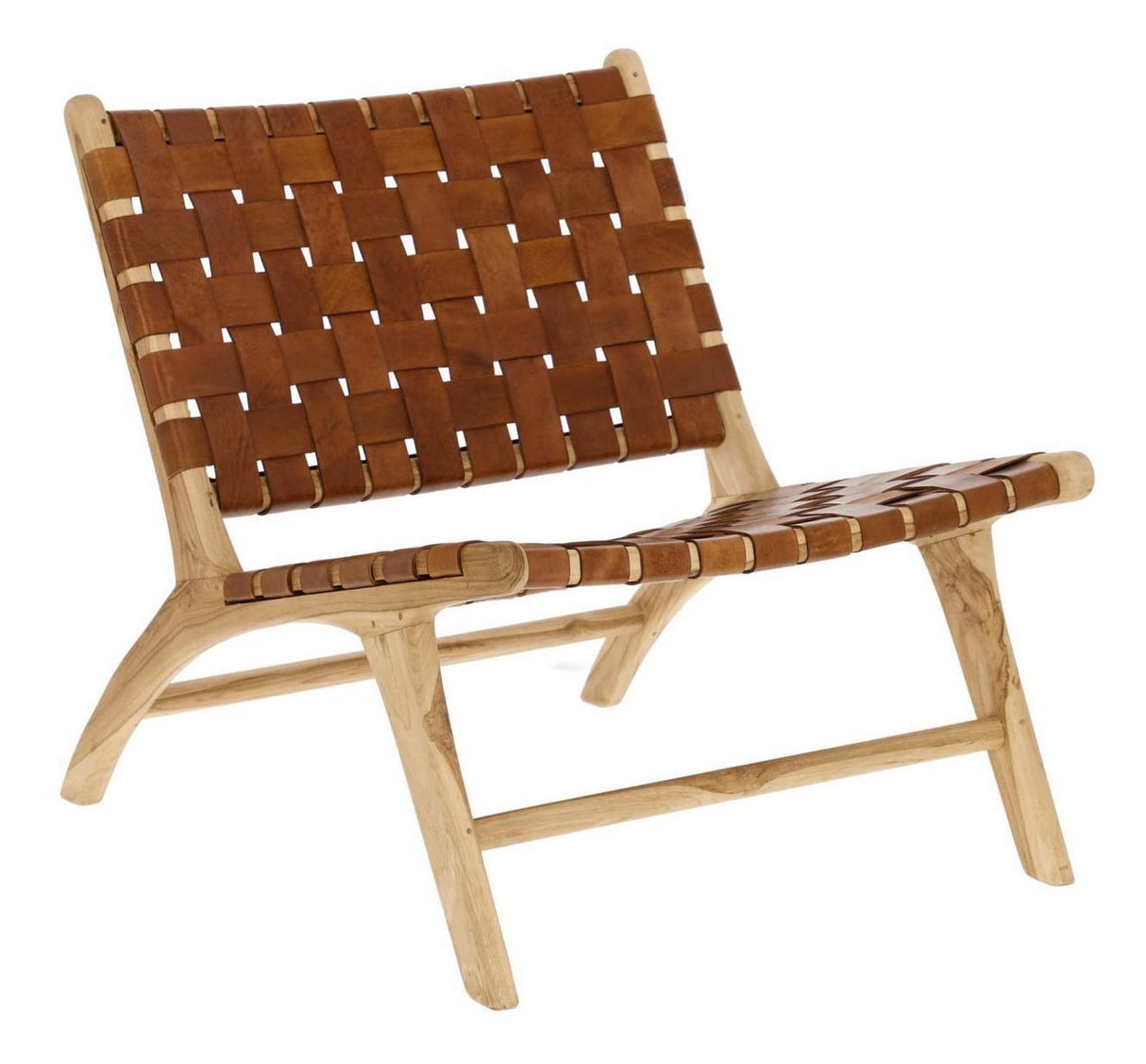 Calixta Lounge Chair, Teak/Leather