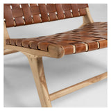 Calixta Lounge Chair, Teak/Leather