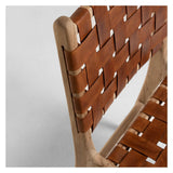 Calixta Dining Chair Teak/Leather