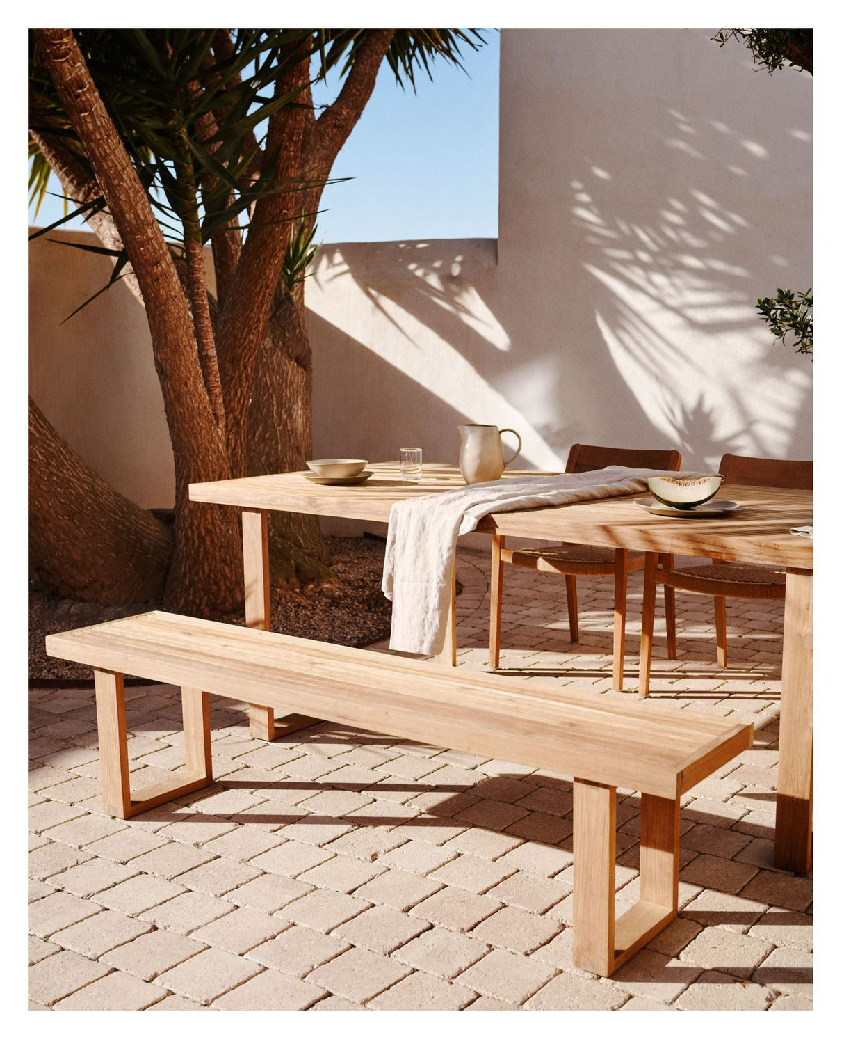 Canadell Bench, Nature teak, B:170