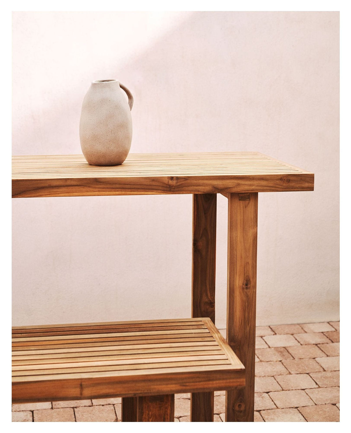 Canadell Bar Table, Nature teak, 140x70