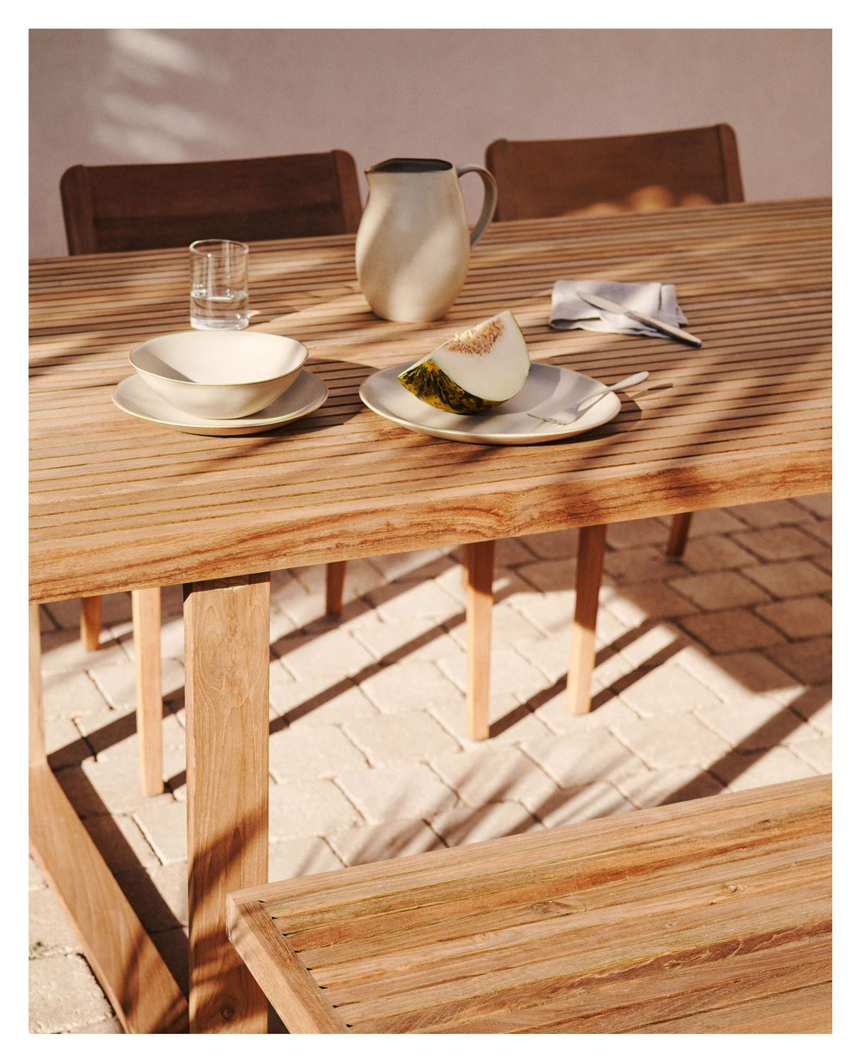 Canadell Garden Table, Nature teak, 220x100