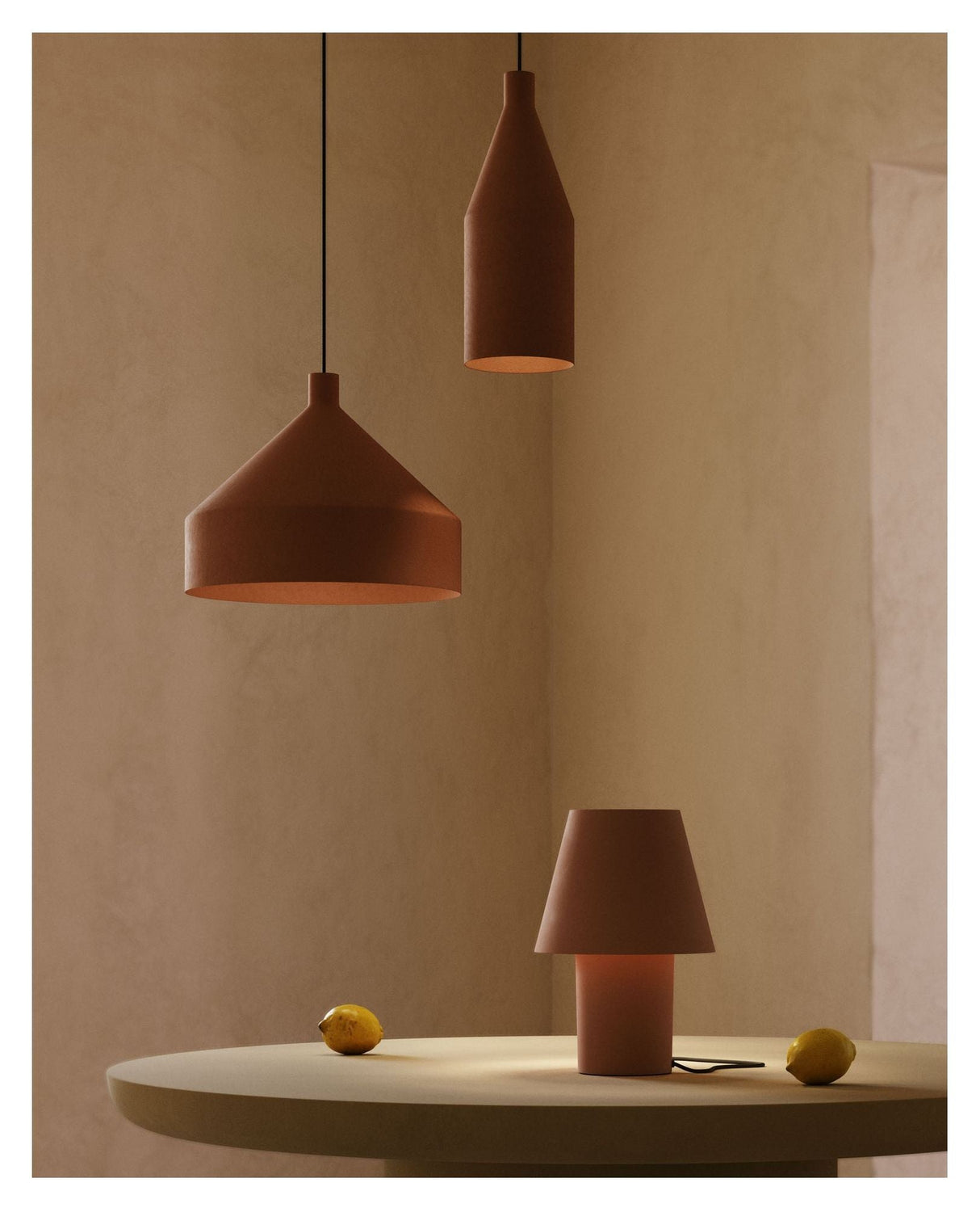 Canapost Table lamp, Terracotta