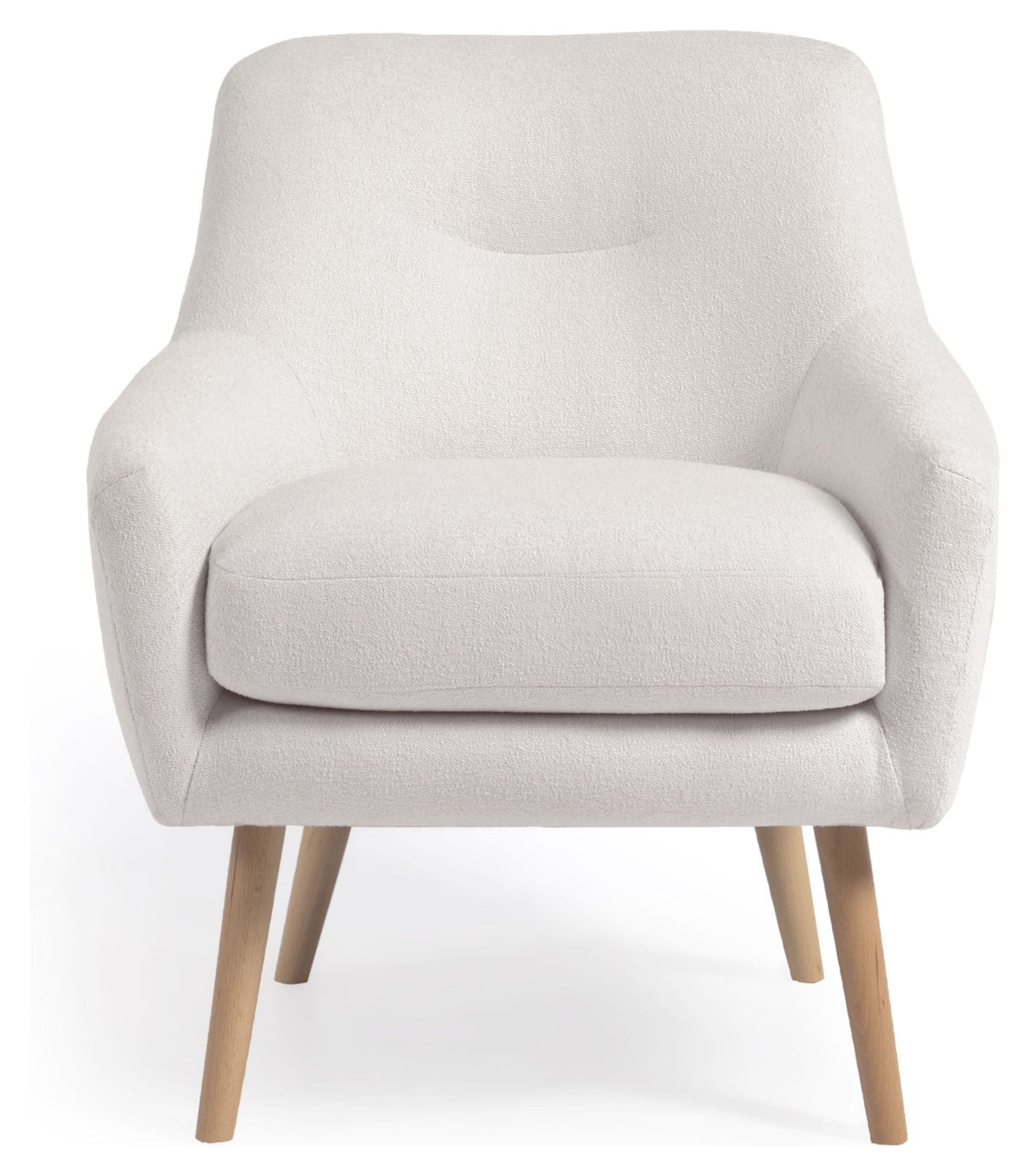 Candela Lounge Chair, White Fleece