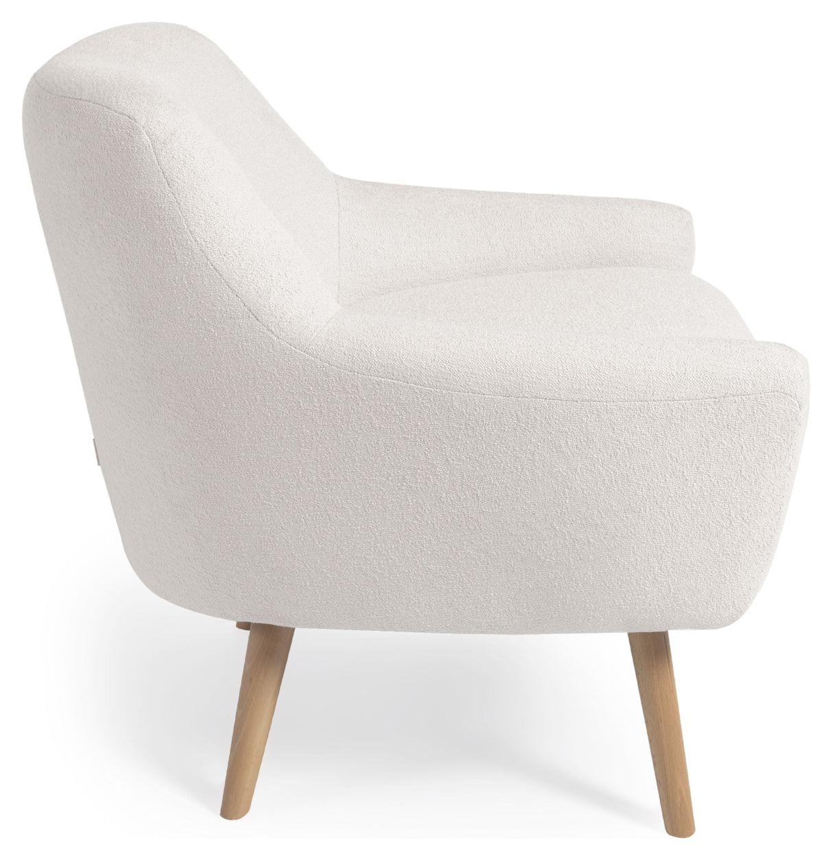 Candela Lounge Chair, White Fleece