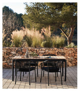 Canyelles Garden table with extension, Black alu, 180(240)x100