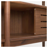 Carolin Rack w. cabinet, H169, Walnut