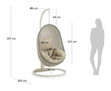 Cira Hanging Chair, Hand-Braided Polyrattan