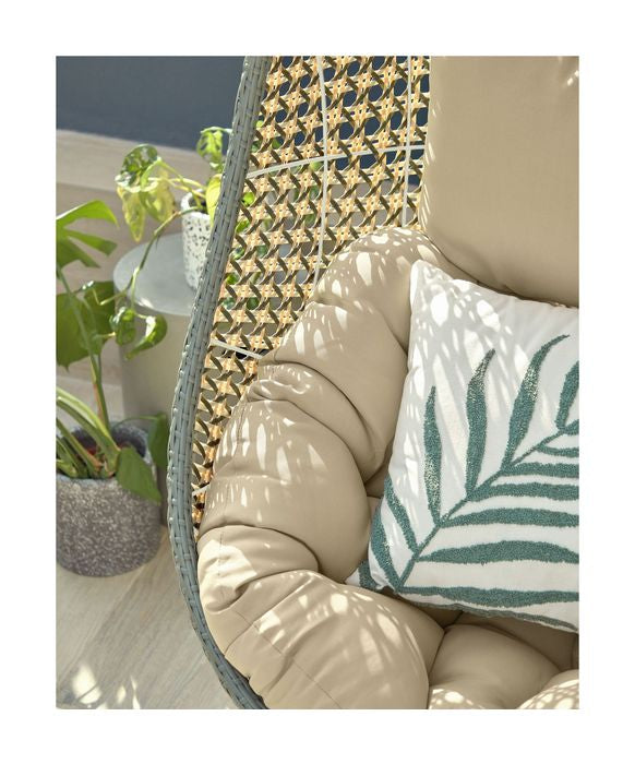 Cira Hanging Chair, Hand-Braided Polyrattan