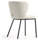 Ciselia Dining chair with white shearling