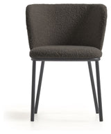 Kave Home Ciselia Dining chair with black shearling