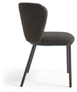 Kave Home Ciselia Dining chair with black shearling