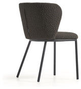 Kave Home Ciselia Dining chair with black shearling