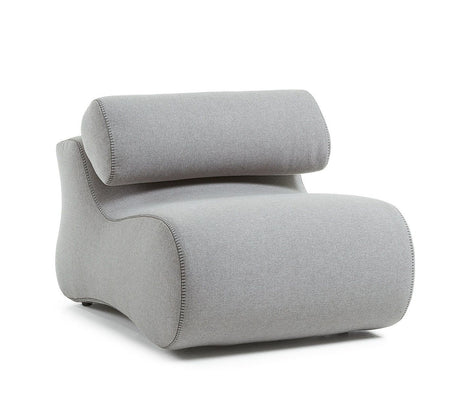 Club Lounge Chair with Headrest, Gray